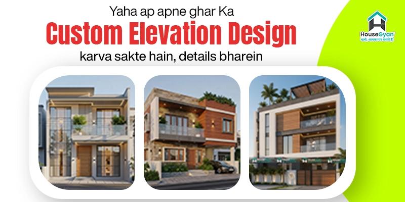 Custom house design and elevation banner