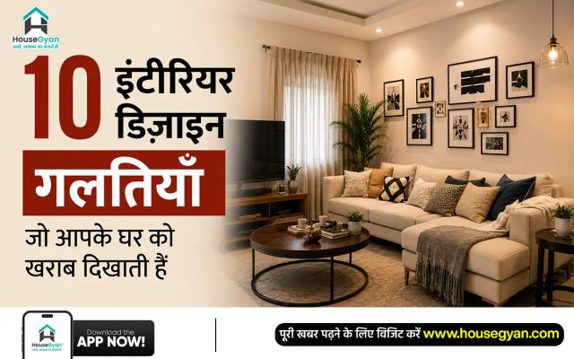10 इंटीरियर डिज़ाइन गलतियाँ जो आपके घर को खराब दिखाती हैं